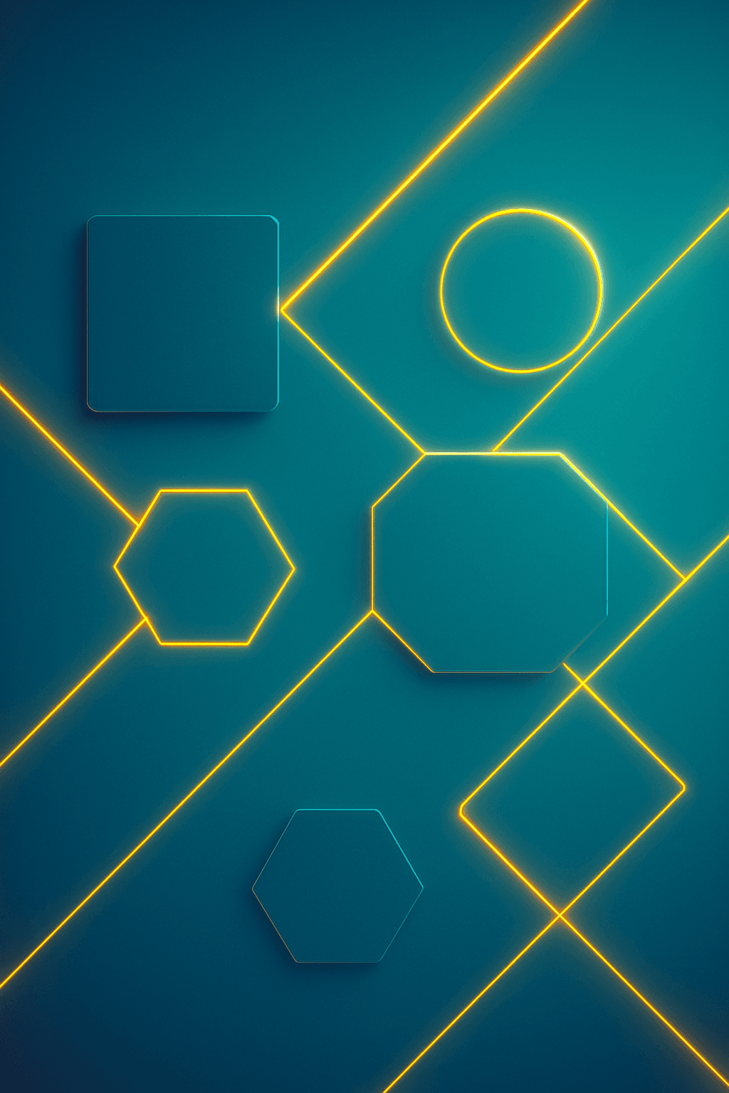 Abstract tech pattern with geometric shapes